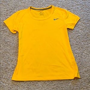 Yellow Nike Dry-Fit shirt